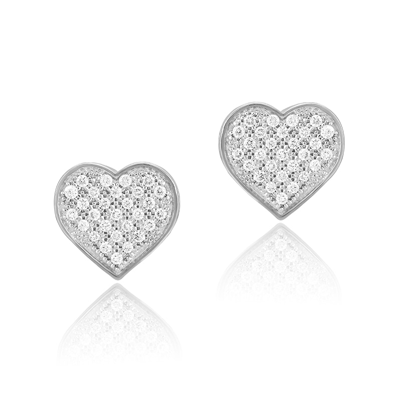 Cercei Inima Blanco's Aur 18k Diamante EF7662-W