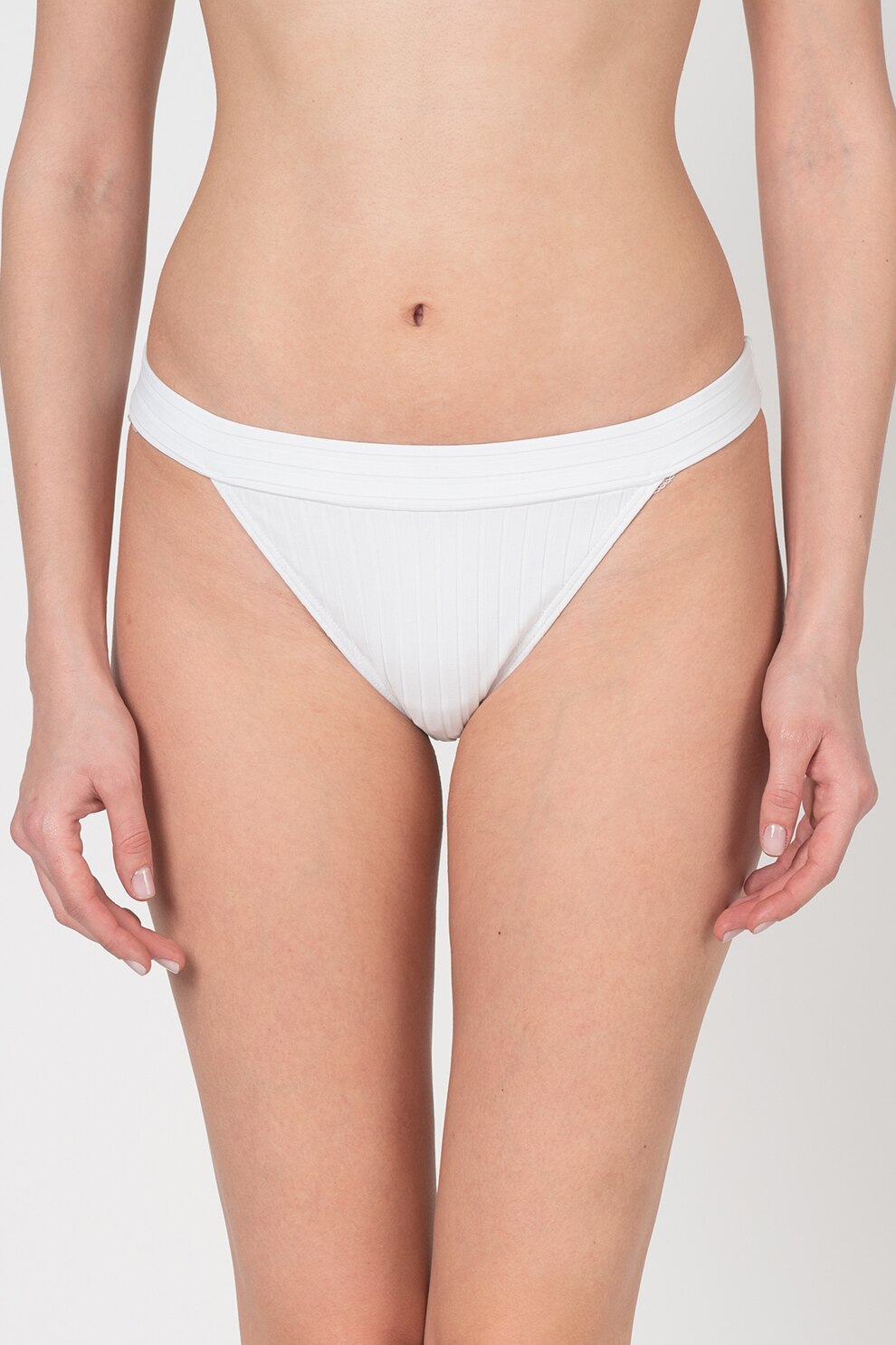 Ted Baker, Chiloti de baie cu aspect striat Corinah, Alb