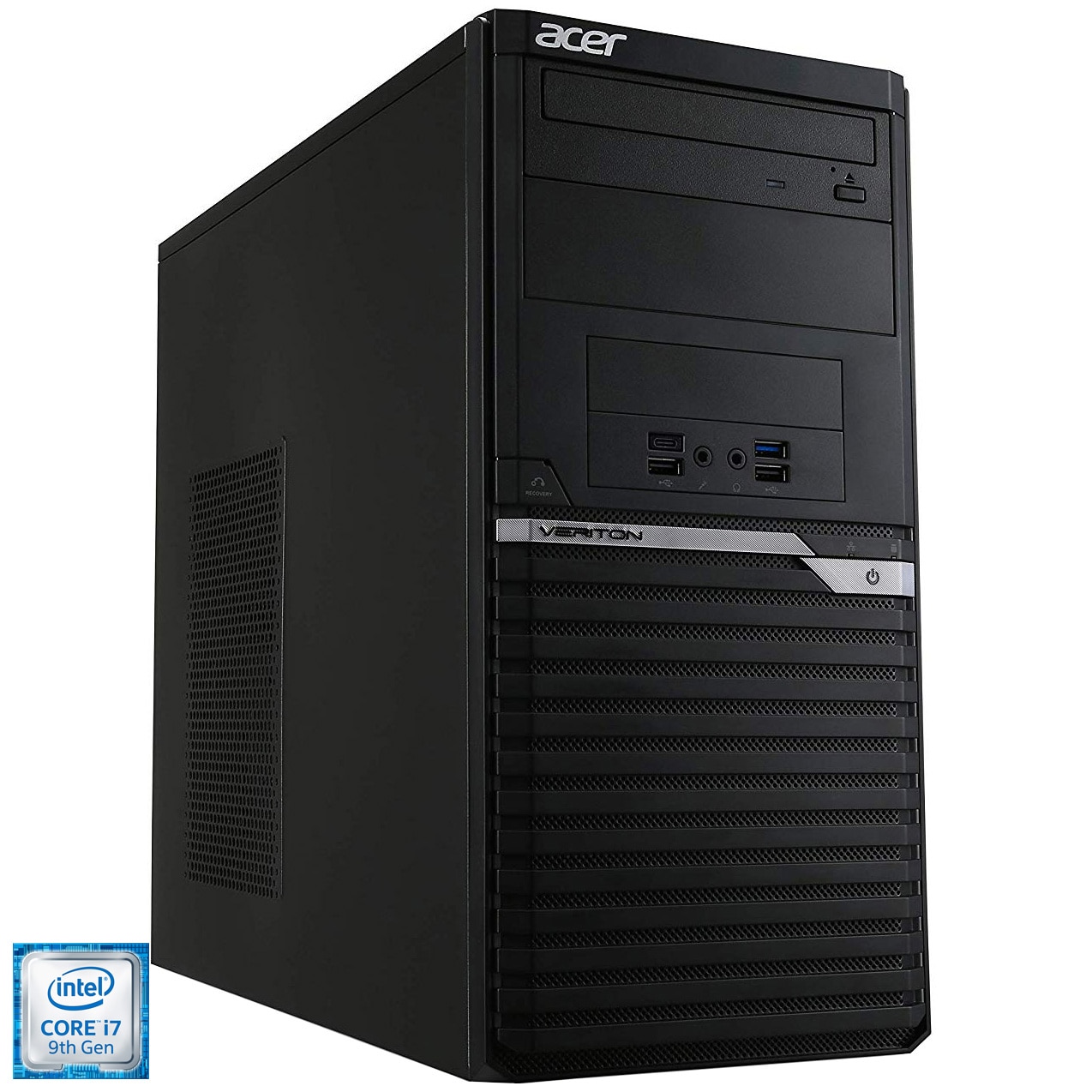 Sistem Desktop PC Acer VM6660G cu procesor Intel® Core™ i7-9700K pana la 4.90 GHz, Coffee Lake, 32GB DDR4, 2TB + 512GB SSD, Intel® UHD Graphics 630, Microsoft Windows 10 Pro + Office Home & Business