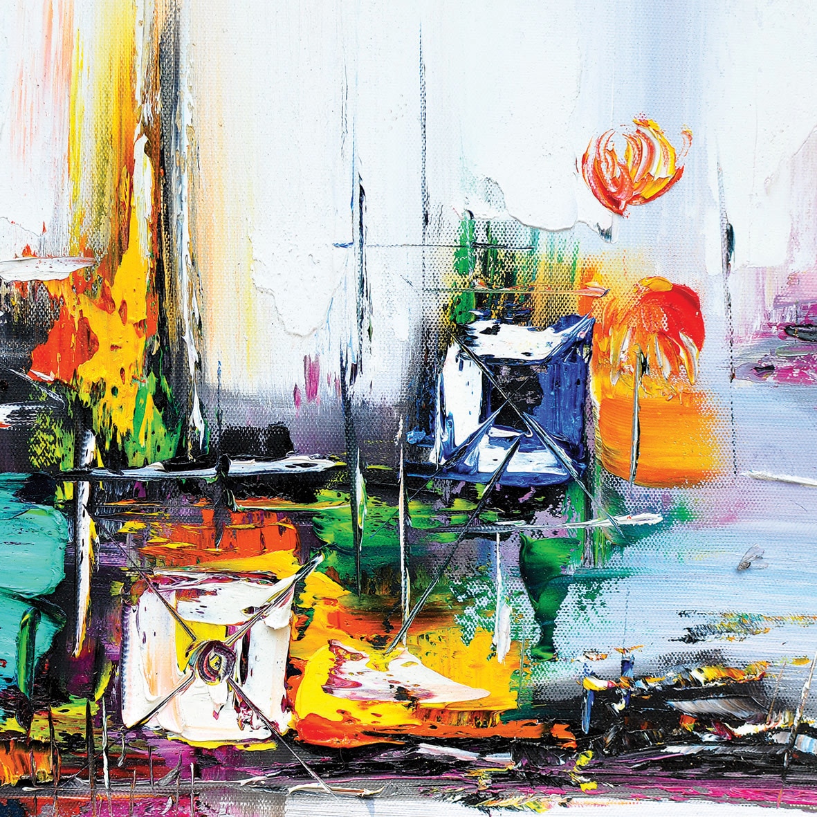 Panou decorativ din sticla securizata pentru bucatarie, protectie aragaz, antistropire, sticla securizata 6mm, Print UV, octopus, imprimata Multicolor, 600mmx600mm oct118-60x60