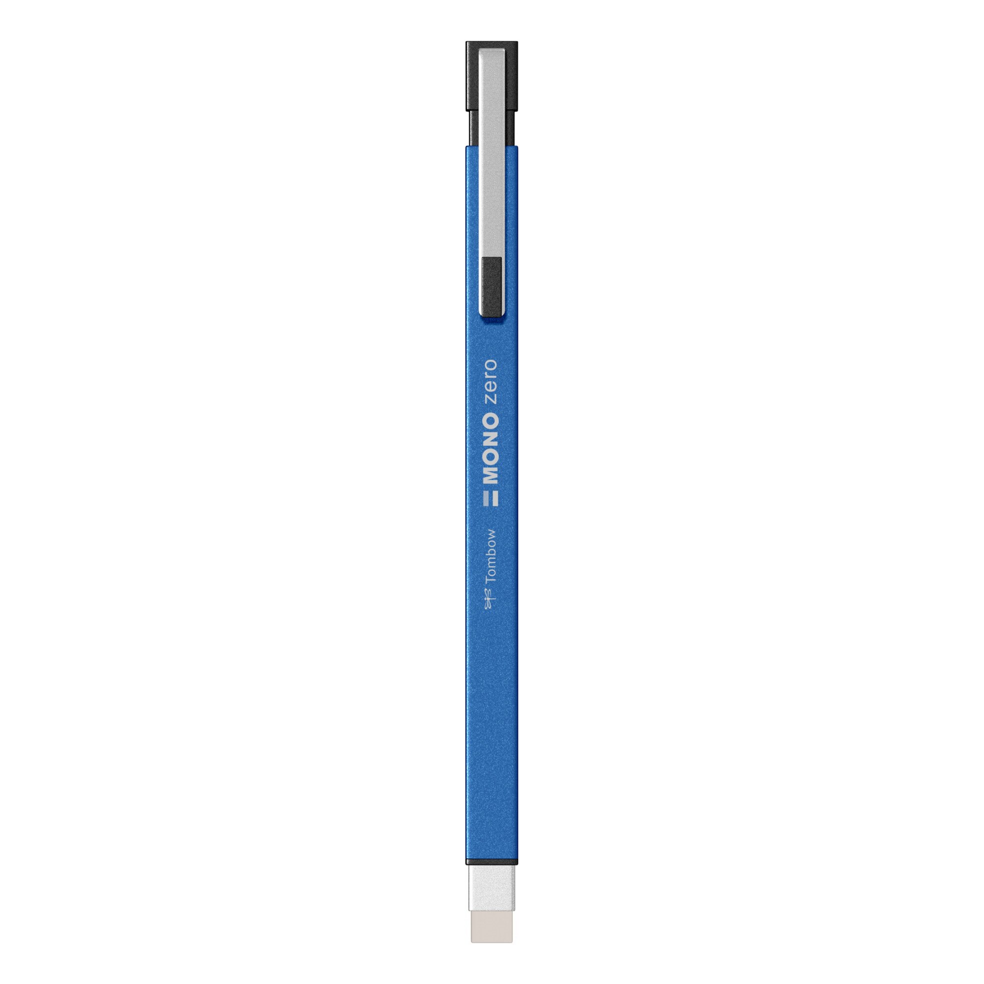 Radiera Retractabila Rectangle Tip Tombow Mono Zero Metal Blue, albastru