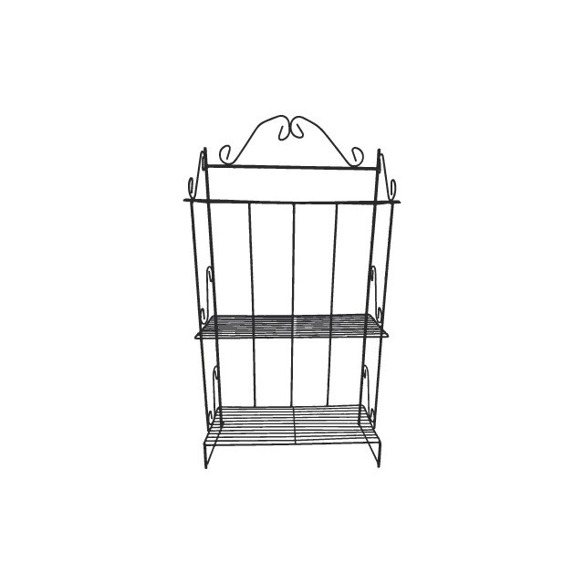 Raft 3 polite , metal, negru, Emka