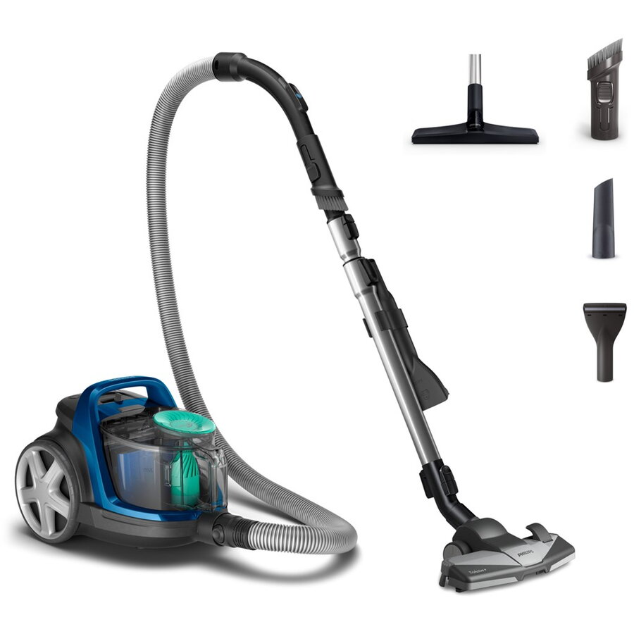 Aspirator fara sac Philips PowerPro Active FC9555/09, 650 W, 1.5 L, filtru anti-alergeni, Verde