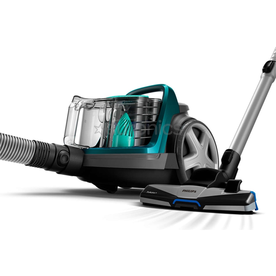 Aspirator fara sac Philips PowerPro Active FC9555/09, 650 W, 1.5 L, filtru anti-alergeni, Verde