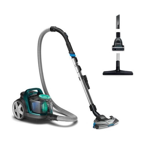 Aspirator fara sac Philips PowerPro Active FC9555/09, 650 W, 1.5 L, filtru anti-alergeni, Verde