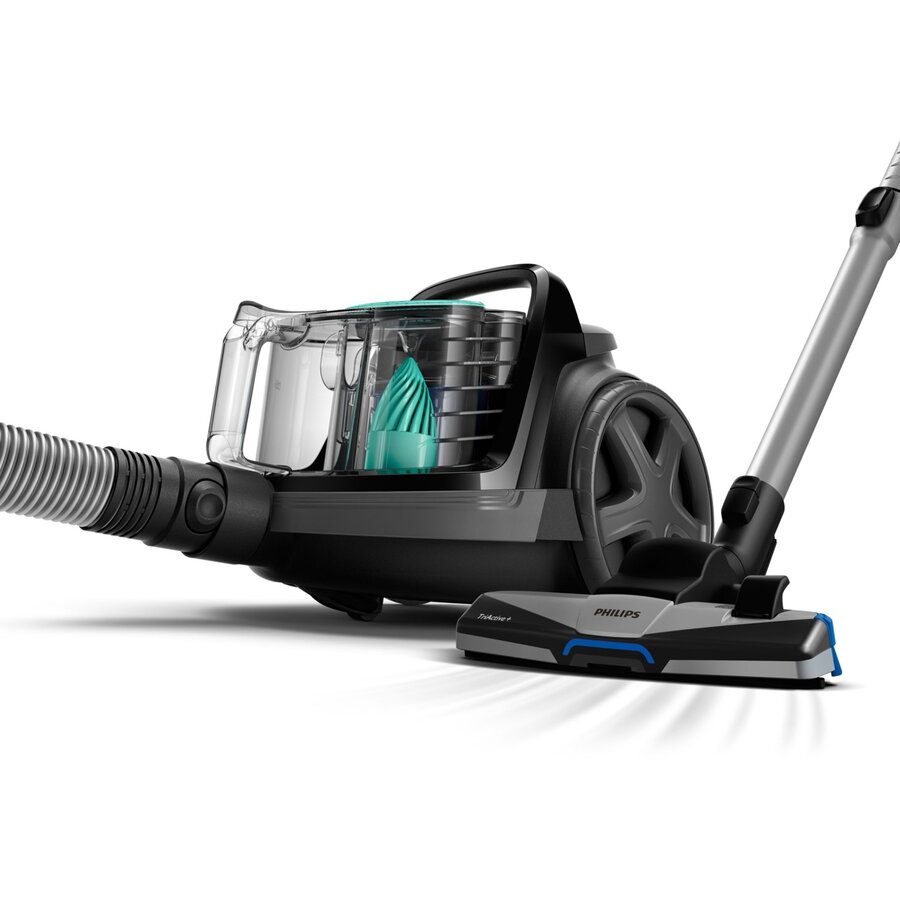 Aspirator fara sac Philips PowerPro Active FC9555/09, 650 W, 1.5 L, filtru anti-alergeni, Verde