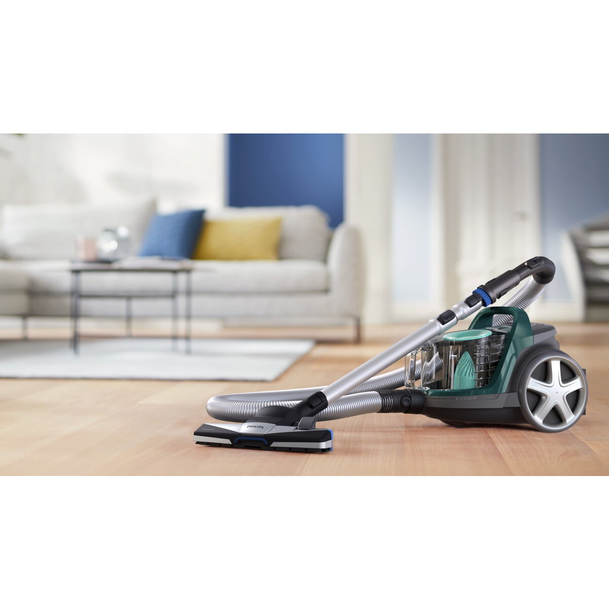 Aspirator fara sac Philips PowerPro Active FC9555/09, 650 W, 1.5 L, filtru anti-alergeni, Verde