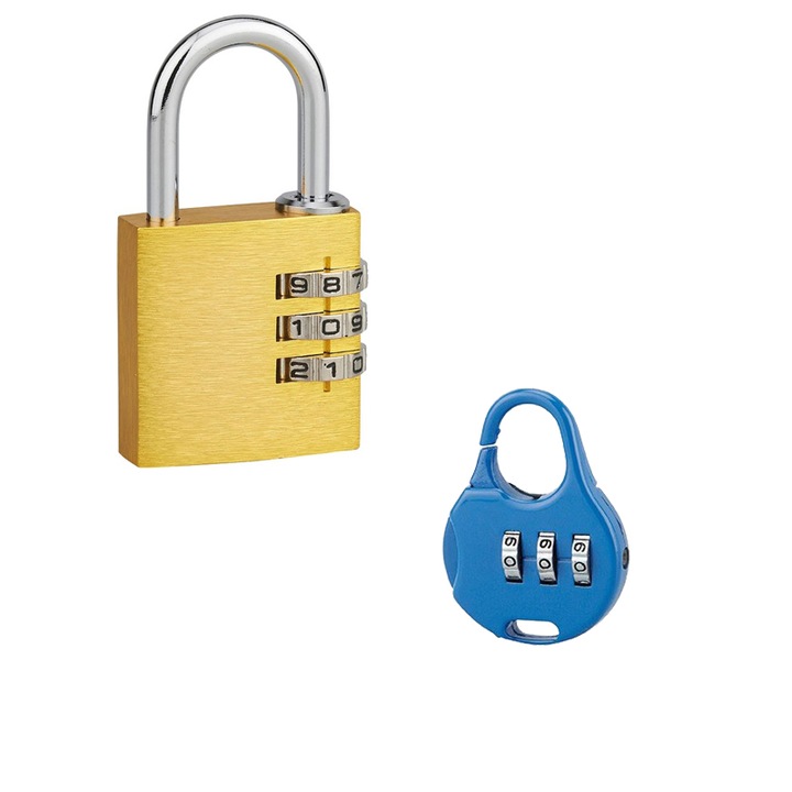 Комплект катинар с шифър Thirard, Месинф, 30 мм, 2 броя