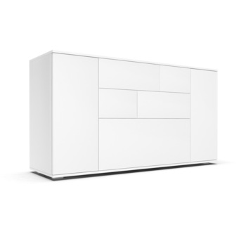 Comoda Maja 2D, 152x75x37cm, Pal, Alb mat Comoda Maja 2D, 152x75x37cm, Pal, Alb mat