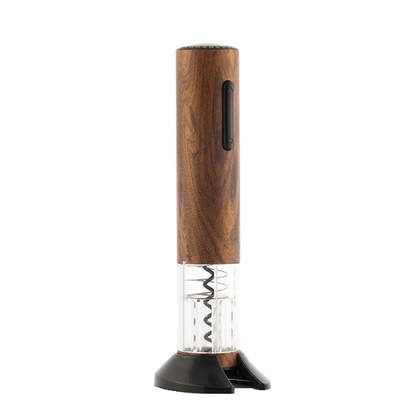 Tirbuson electric cu taietor de sigilii, Corkout InnovaGoods, efect de lemn, lumina LED, reincarcabil