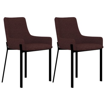 Set 2 scaune bucatarie, vidaXL, Textil/Otel, 53 x 59 x 81 cm, Grena Set 2 scaune bucatarie, vidaXL, Textil/Otel, 53 x 59 x 81 cm, Grena