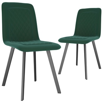 Set 2 scaune bucatarie, vidaXL, Catifea/Metal, 45 x 57,5 x 90 cm, Verde Set 2 scaune bucatarie, vidaXL, Catifea/Metal, 45 x 57,5 x 90 cm, Verde