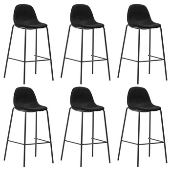 Set de 6 scaune de bar, vidaXL, 51 x 49 x 99 cm, Negru Set de 6 scaune de bar, vidaXL, 51 x 49 x 99 cm, Negru