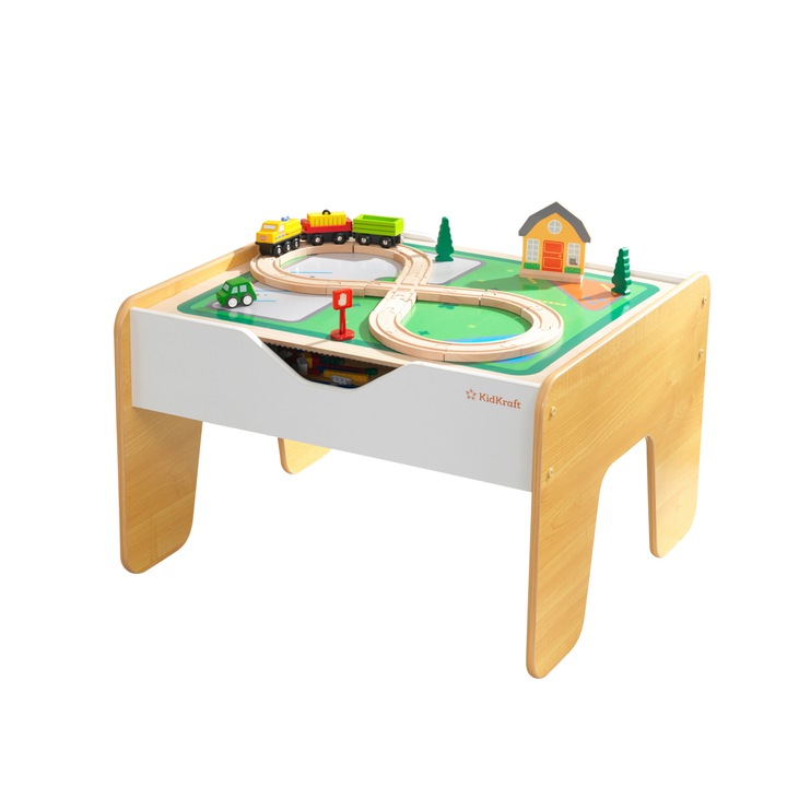 2 az 1-ben játékkészlet KidKraft - Activity Table with Board , 3 év +