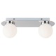 Aplica pentru baie Rabalux Becca, 2xG9, 2x28W, IP44, metal, 30 cm, Alb/Crom