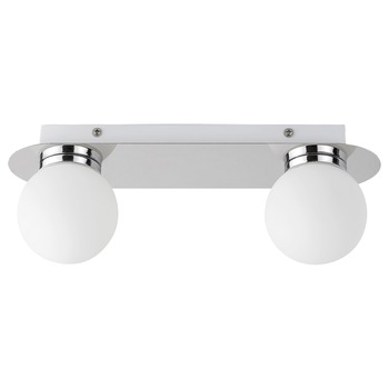 Aplica pentru baie Rabalux Becca, 2xG9, 2x28W, IP44, metal, 30 cm, Alb/Crom Aplica pentru baie Rabalux Becca, 2xG9, 2x28W, IP44, metal, 30 cm, Alb/Crom
