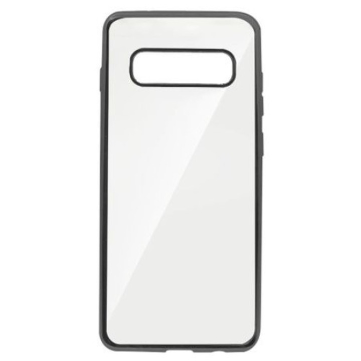 Tok Clear Color Effect kompatibilis Samsung, Galaxy S10 kemény szilikonnal a széleken, szürke