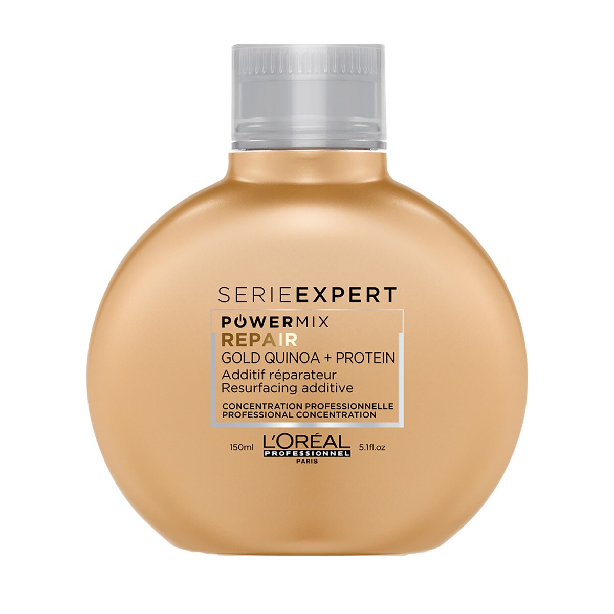Tratament concentrat L'Oreal Professionnel Serie Expert PowerMix Repair Gold pentru par deteriorat, 150 ml