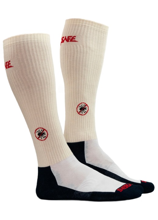 Sosete de barbati pentru protectie impotriva insectelor din fibre de celuloza modal si bumbac pieptanat, OVERsafe, Insect Protect, Bleumarin