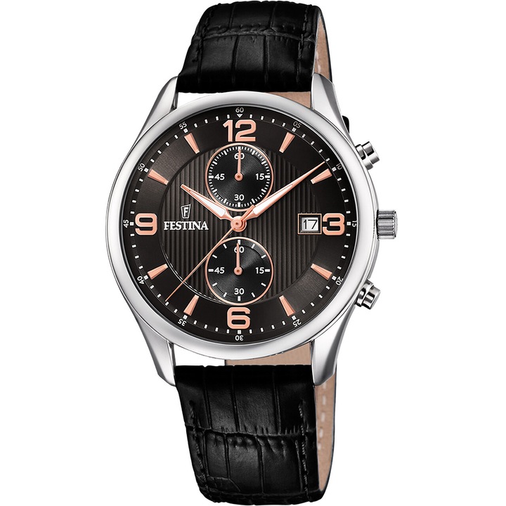 Ceas Barbati, Festina, Timeless Chronograph F6855/6, Negru