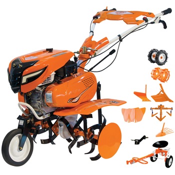 Motosapa RURIS 7500ACC3, 7 Cp, 208 CC, 4 timpi, 3 viteze, 830 mm laltime lucru, 290 adancime lucru, 3 l benzina, roti cauciuc, rarita ajustabila, plug, adaptor, dispozitiv cartofi, cultivator, accesoriu tractat, roti metalice 400 fara manicot Motosapa RURIS 7500ACC3, 7 Cp, 208 CC, 4 timpi, 3 viteze, 830 mm laltime lucru, 290 adancime lucru, 3 l benzina, roti cauciuc, rarita ajustabila, plug, adaptor, dispozitiv cartofi, cultivator, accesoriu tractat, roti metalice 400 fara manicot