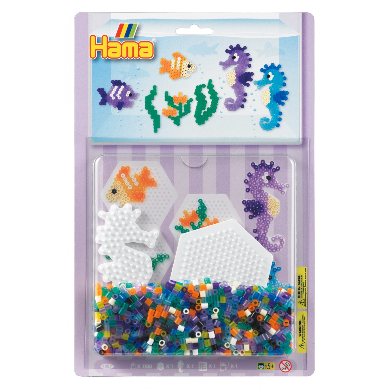 Set margele de calcat HAMA MIDI Lumea Marina in blister