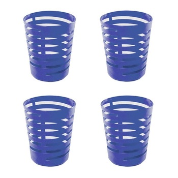 Set 4 cosuri de gunoi pentru birou , spiralate , plastic , albastru , 22 X 24 cm Set 4 cosuri de gunoi pentru birou , spiralate , plastic , albastru , 22 X 24 cm