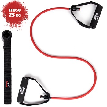 Coarda Elastica Pentru Antrenament Ancora pentru usa - 25kg, Rosu - Ideal pentru Fitness, Yoga, Performanta, Recuperare, Exercitii fizice, Antrenament acasa Armageddon Sports Coarda Elastica Pentru Antrenament Ancora pentru usa - 25kg, Rosu - Ideal pentru Fitness, Yoga, Performanta, Recuperare, Exercitii fizice, Antrenament acasa Armageddon Sports