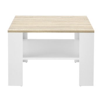 Masuta cafea Amelia, en.casa, 60 x 60 x 40 cm, PAL, alb-efect lemn stejar Masuta cafea Amelia, en.casa, 60 x 60 x 40 cm, PAL, alb-efect lemn stejar