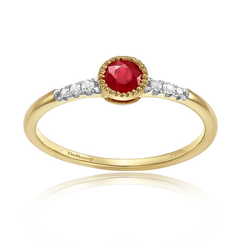 Inel Deruvo Aur 18k Diamante, Rubin, 52 RAJR30222-RUDY