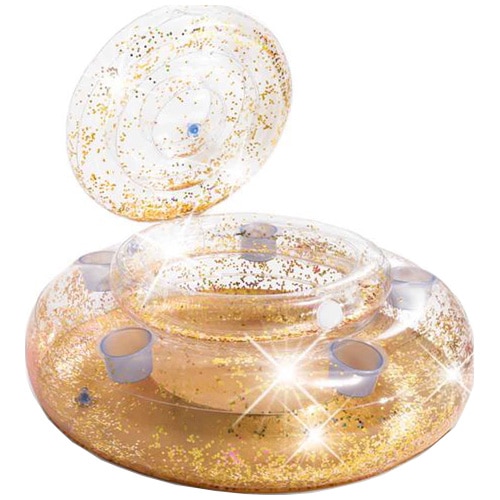 Colac Intex Round Glitter, depozitare racoritoare, 74x33cm