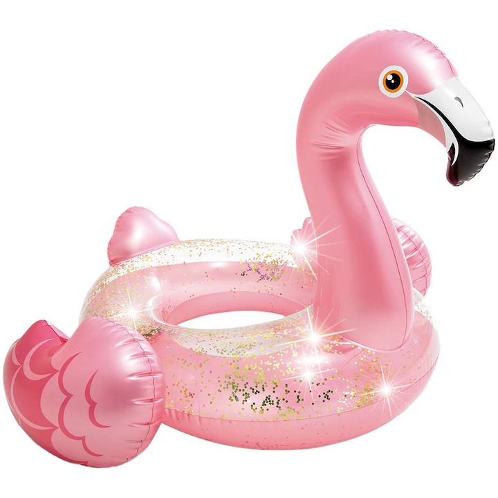 Надуваем пояс Intex Flamingo Glitter, 99x89 см