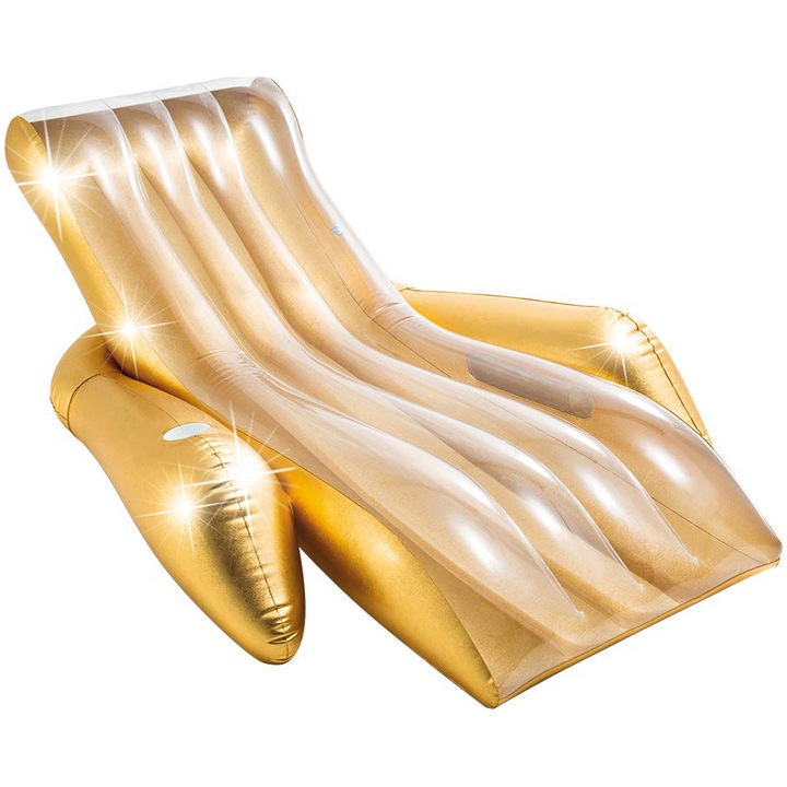 Надуваем дюшек Intex Gold Lounge, 175x119 см