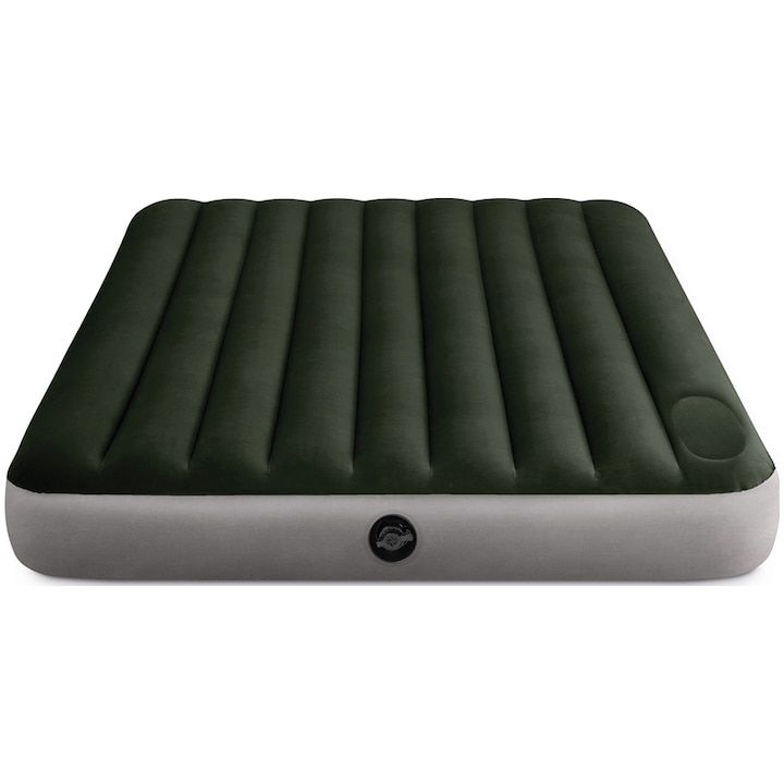 Надуваем дюшек Intex Downy AirBed, Вградена помпа, 152x203x25 см