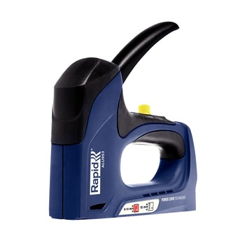 Capsator tacker Rapid ALU953 Dual, tehnologie Powercurve, reglare forta capsare, corp aluminiu, grip cauciuc, capse 53/6-14 mm, cuie 8/15 Capsator tacker Rapid ALU953 Dual, tehnologie Powercurve, reglare forta capsare, corp aluminiu, grip cauciuc, capse 53/6-14 mm, cuie 8/15