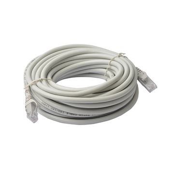 Cablu UTP Retea, Gri, Ethernet Cat 5e, 10m Lungime - Cablu Patch de Internet cu Mufa, Conector RJ45 Cablu UTP Retea, Gri, Ethernet Cat 5e, 10m Lungime - Cablu Patch de Internet cu Mufa, Conector RJ45