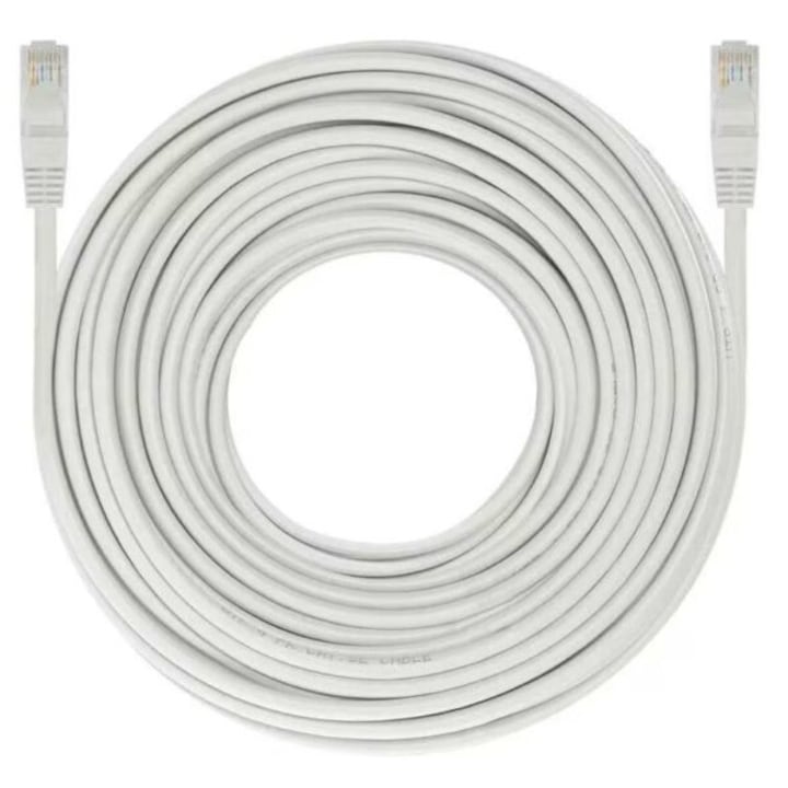 UTP Ethernet Cat 6 kábel, 30m, szürke, RJ45 csatlakozók