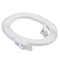 cablu utp retea alb format plat flexibil cat6 5m lungime - cablu ethernet de internet cu mufa conector rj45 imagen 49_0_
0