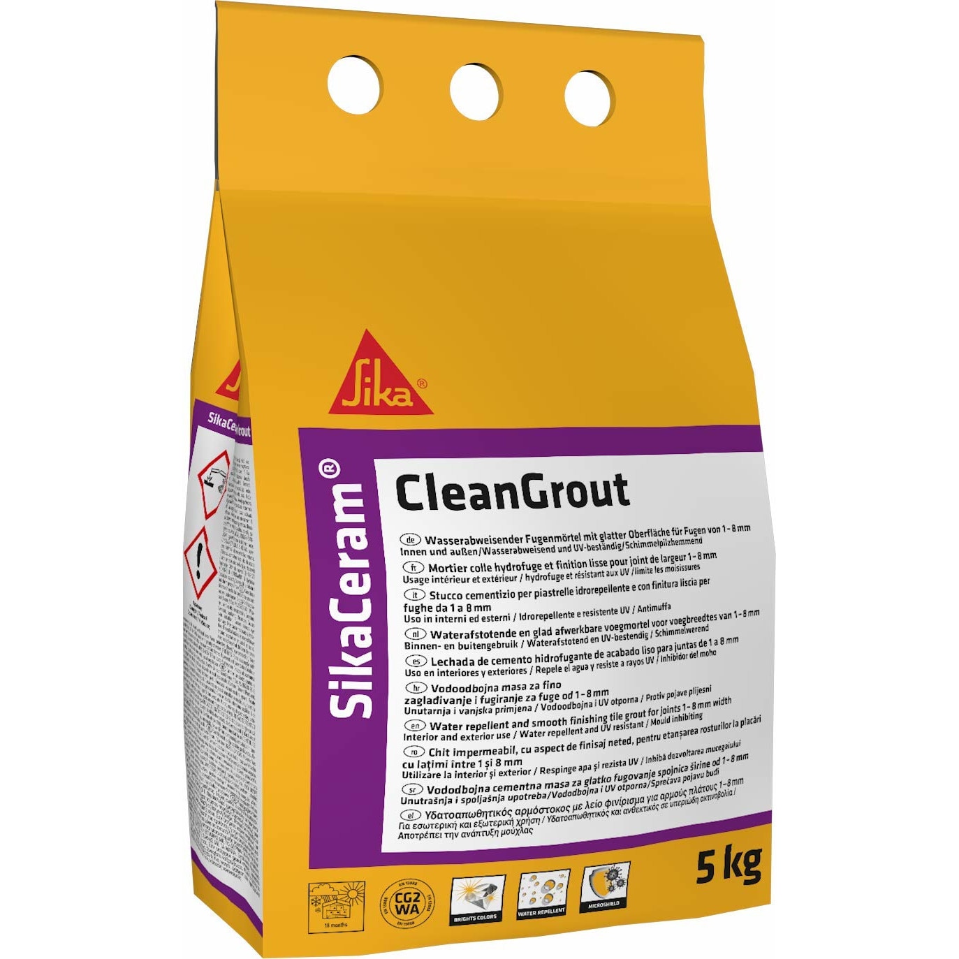 Chit pentru rosturi Sika Ceram Clean Grout, Sika, caramel, 5 kg