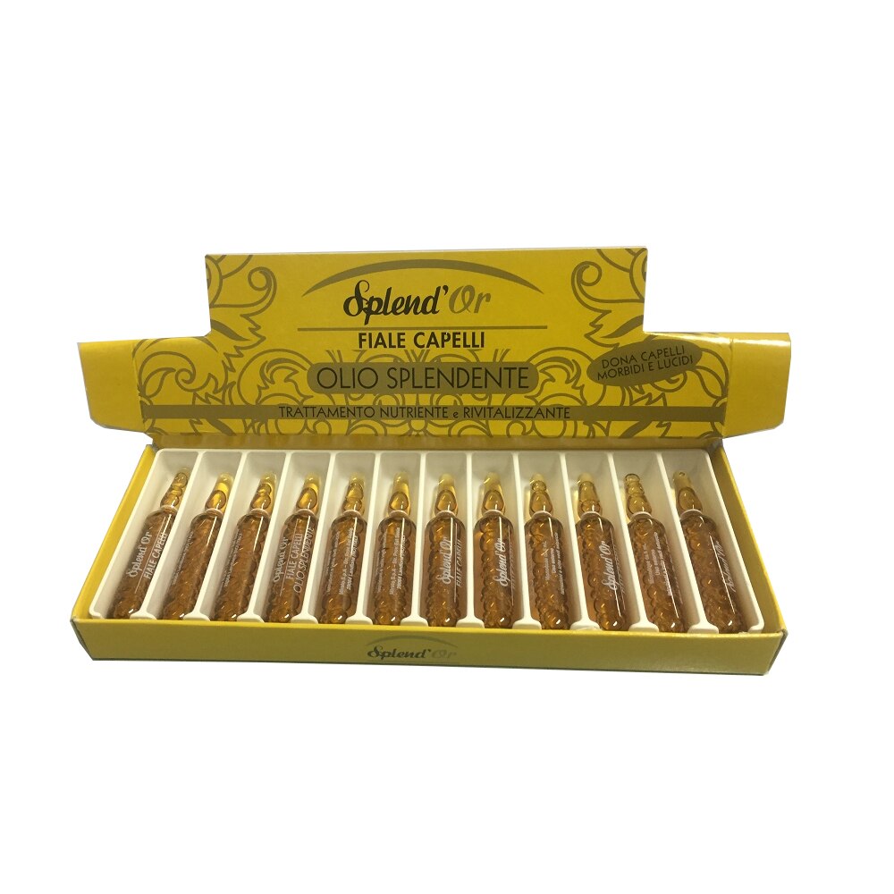 Tratament par, Splendor, Pantenolo si Keratina, 12 fiole x 6 ml