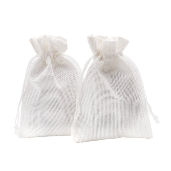Saculeti textil dreptunghiulari 12x17cm (set 50 buc) - Alb Saculeti textil dreptunghiulari 12x17cm (set 50 buc) - Alb