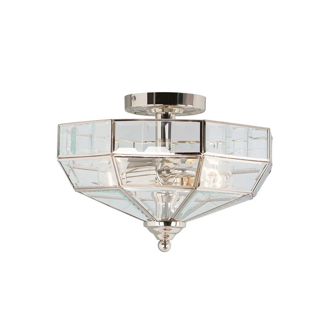Plafoniere, Elstead Lighting, Old Park PN, 3 x 60W E27 Nichel/Transparent