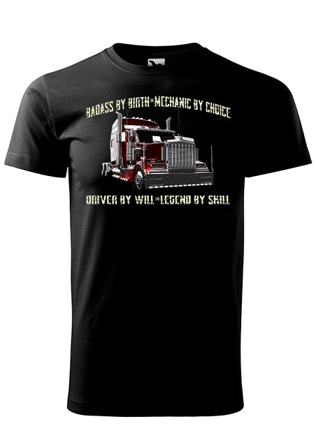 Tricou cu maneca scurta,K-off,negru,Truck driver