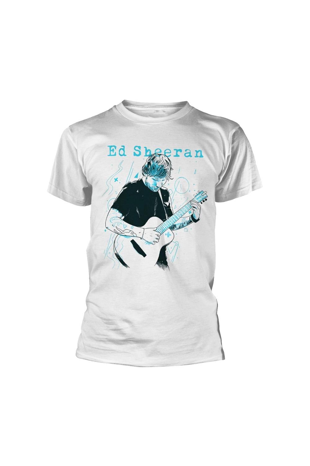 Tricou pentru barbati, Ed Sheeran, Guitar Line Illustration, Alb