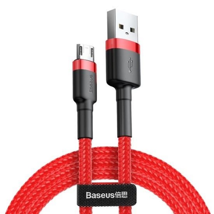 Cablu MicroUSB Quick Charger 3.0 1.5A 2M - Baseus Cafule CAMKLF-C09 Red