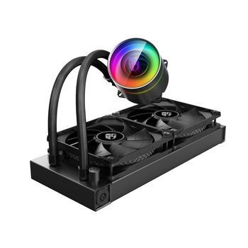 Cooler DeepCool CPU universal cu lichid, sochet LGA20xx/1366/115x & TR4/AMx/FMx,  Cooler DeepCool CPU universal cu lichid, sochet LGA20xx/1366/115x & TR4/AMx/FMx,
