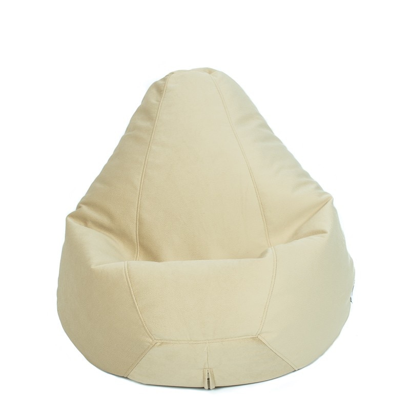 Fotoliu tip Puf Topcho, Small Pear, 90x75x75cm, Bej