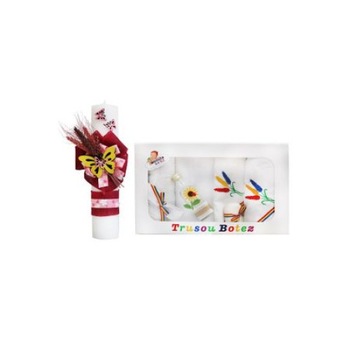 Set pentru botez, lumanare si trusou, multicolor -Shop Carnaval Express Set pentru botez, lumanare si trusou, multicolor -Shop Carnaval Express