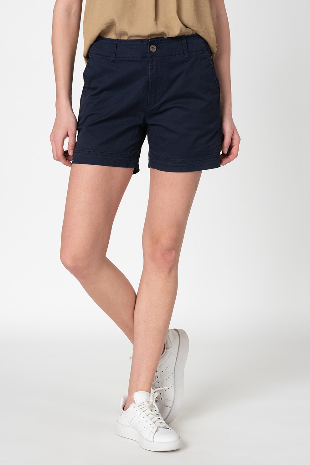 GAP, Pantaloni scurti chino cu talie medie, Bleumarin inchis