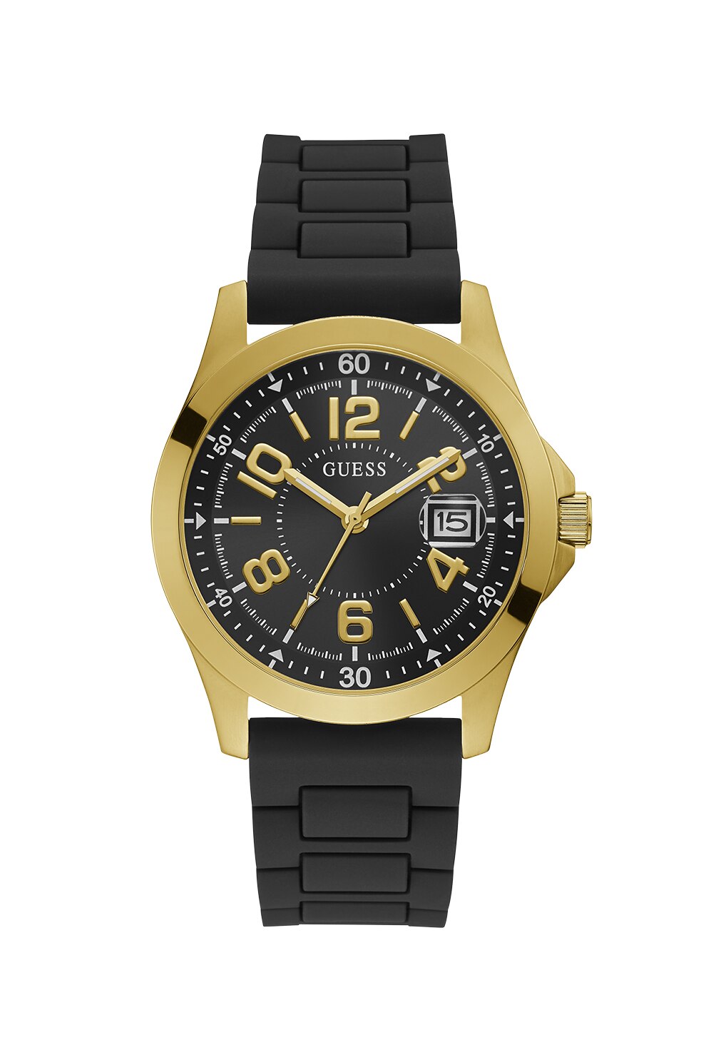 Guess, Ceas cu o curea din silicon, Negru